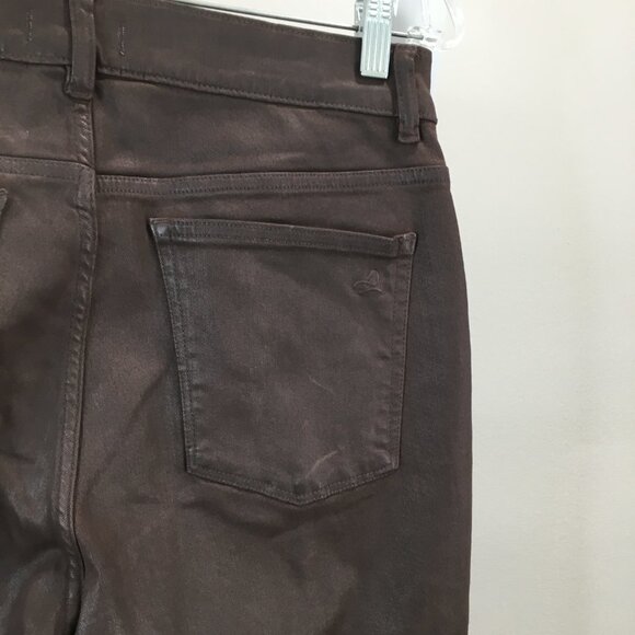 DL1961 Ultimate Black Coffee Coated PATTI Straight High Rise Vintage Ankle Jeans - Picture 11 of 13